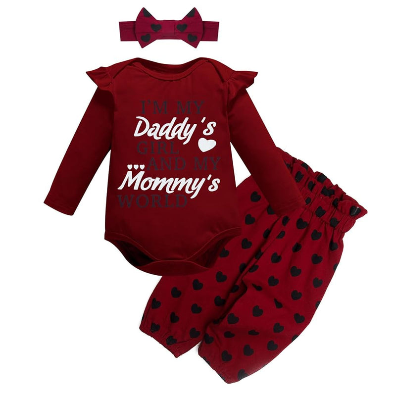 Baby Girl Newborn Outfits Cute Toddler Clothes Set 3PC 1527610 - TUZZUT Qatar Online Shopping