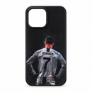 I Phone 14 pro Max Cristiano Ronaldo No. 7 Black Football Graphic Phone Case MF 1950