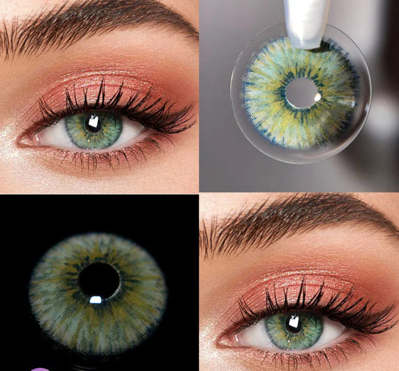 Unibling Star Light Green Contact Lenses for Eyes (1 Pair) - TUZZUT Qatar Online Shopping