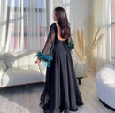 Fashionvane Black Chiffon Prom Dresses S5017442 - TUZZUT Qatar Online Shopping