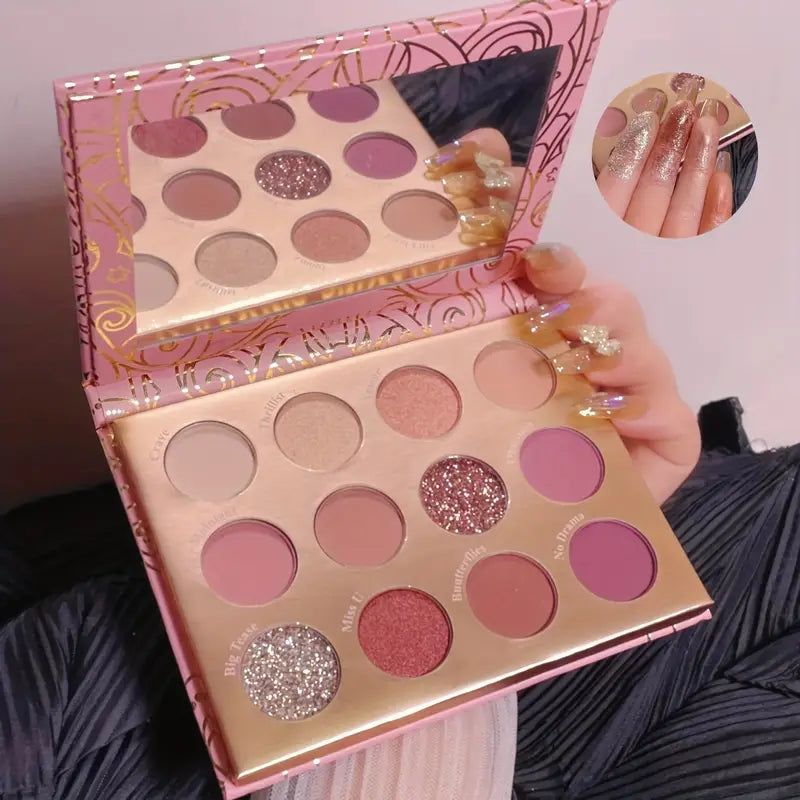 12-Color Berry Golden Brown Eyeshadow Palette - 461575