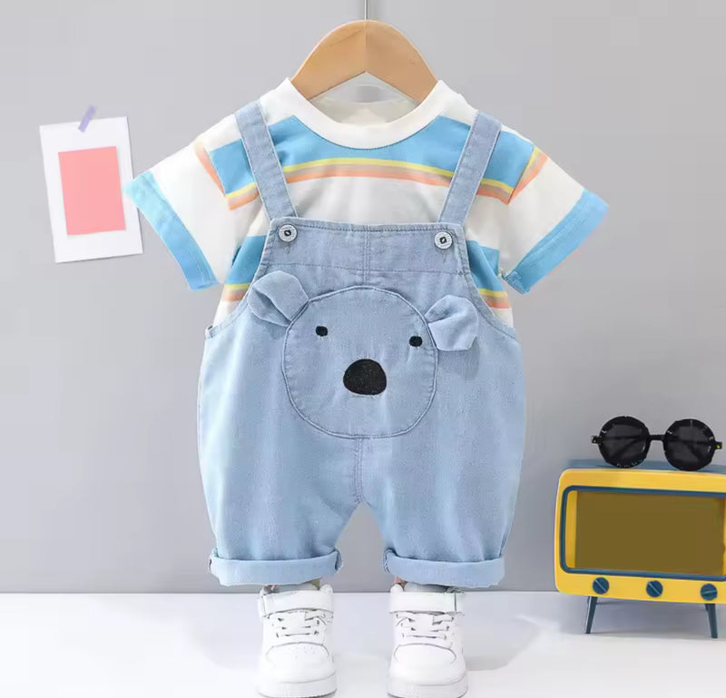 Summer boy clothes baby suit children striped T-shirt 983751 - TUZZUT Qatar Online Shopping