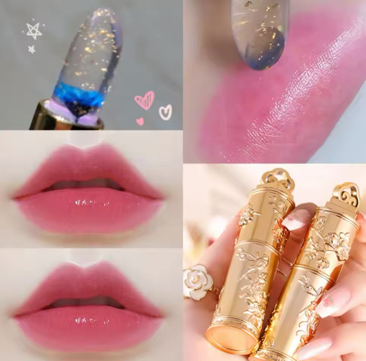 Moisturizing Flower Jelly Transparent Lipstick Color Changing Lipstick -35613 Moisturizing Flower Jelly Transparent Lipstick Color Changing Lipstick -35613