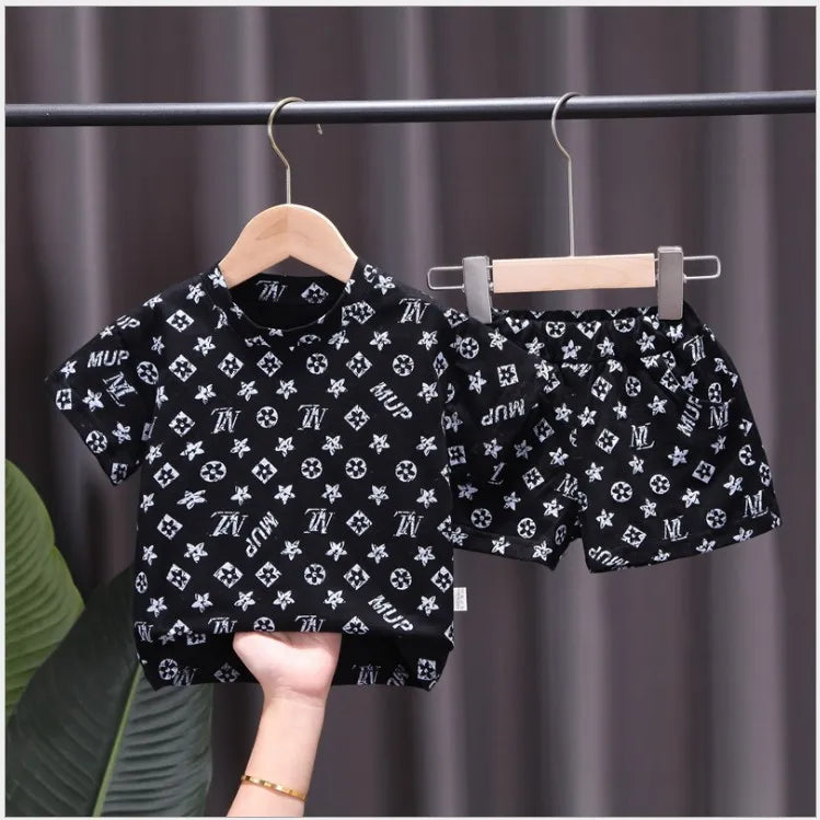 T-shirt & Track Shorts Set Girls Kids Summer Clothes 1551844 - TUZZUT Qatar Online Shopping