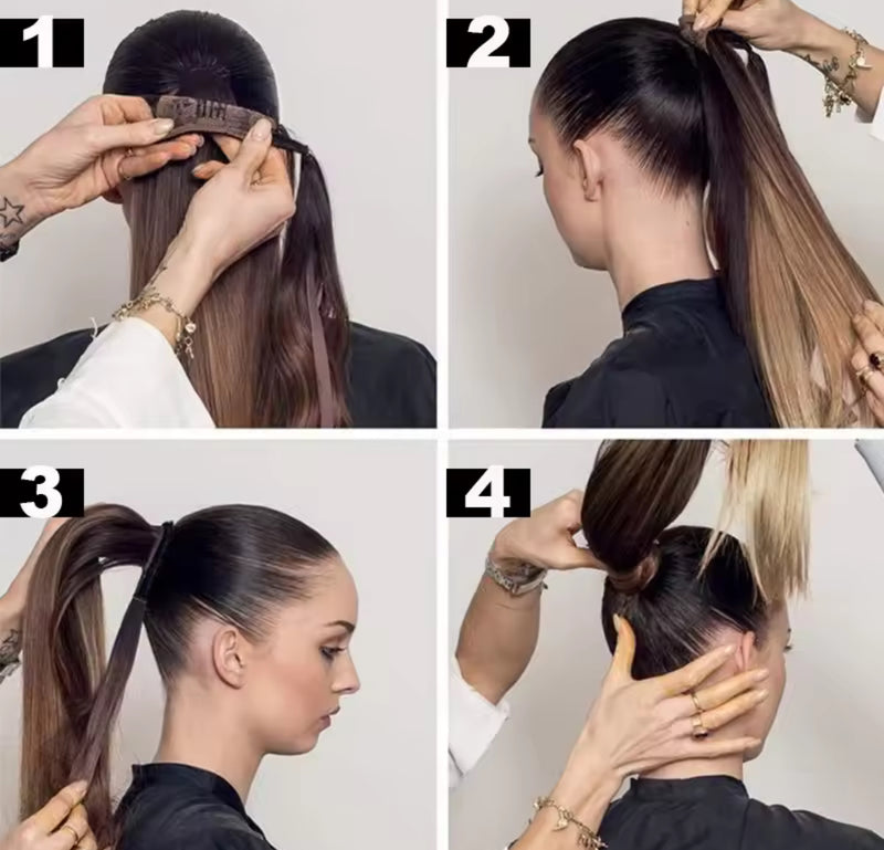 GIRL Synthetic Hair 22'' Long Straight Ponytail Wrap Around Ponytail Clip in Hair Extensions  S4804059 - TUZZUT Qatar Online Shopping