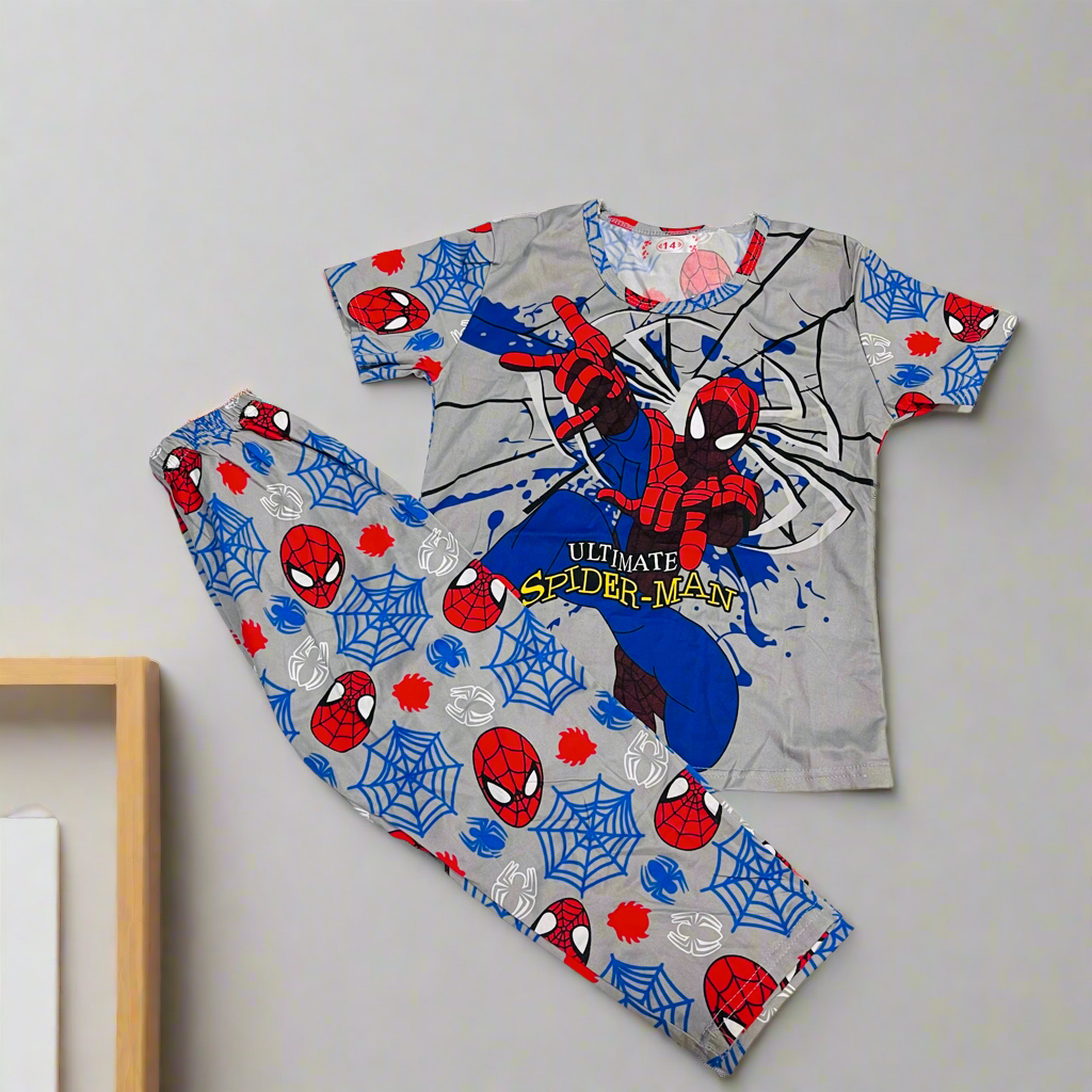 2pcs Set Kids Spiderman Pajamas Short Sleeve 1552912 2pcs Set Kids Spiderman Pajamas Short Sleeve 1552912