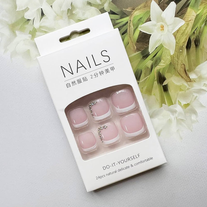 24pcs Natural Delicate & Comfortable Removable Fake Nails  421655 - TUZZUT Qatar Online Shopping