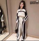 Two Piece Set Women Casual New Plus Size Loose Sports Suit Fashion Long Sleeve Tops + Trousers 2pcs Set Women Clothes - TUZZUT Qatar Online Shopping