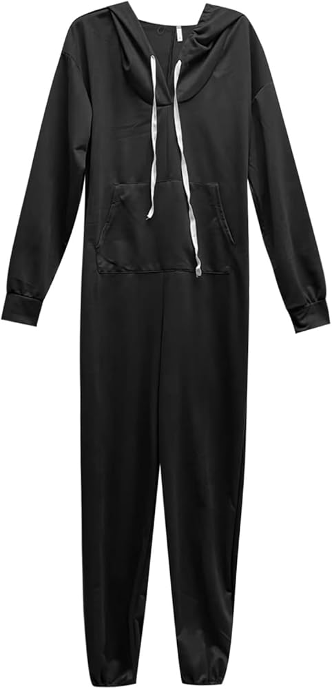 Women's Fashion Fall Winter Zip Up Hooded Sweatsuit Elastic Waist Long Sleeve Jumpsuits B200495 Women's Fashion Fall Winter Zip Up Hooded Sweatsuit Elastic Waist Long Sleeve Jumpsuits B200495