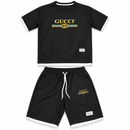 Men’s Black Short Sleeve T-Shirt & Shorts Set - M