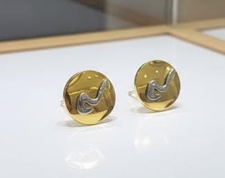 Arabic Letter Necklace and Earrings Set JS29