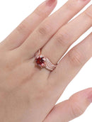 Love Rose Red Moissanite Ring FR363 - TUZZUT Qatar Online Shopping