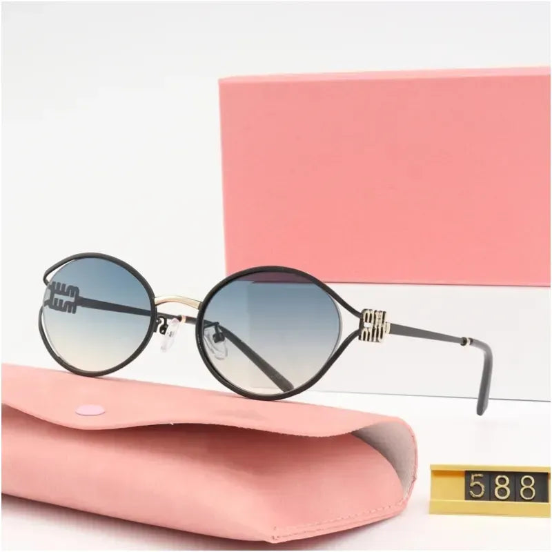 Women's Designer Oval Sunglasses S2023