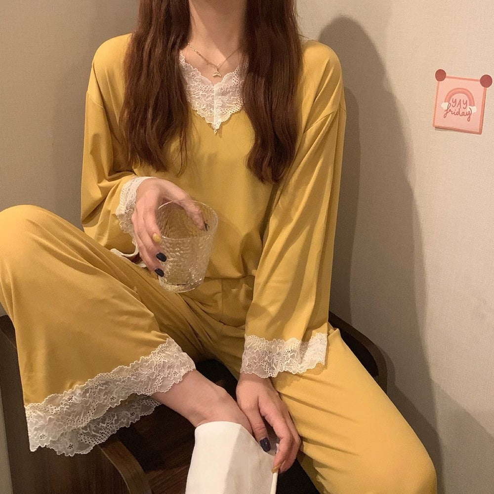 2 Pcs Women 's Long Sleeve Sleep Set - Free size - 429751 2 Pcs Women 's Long Sleeve Sleep Set - Free size - 429751