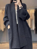 Women's Long Sleeve Solid Color Cardigans 598862 - TUZZUT Qatar Online Shopping