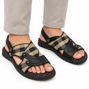 Men’s Black & Beige Check Sandals SSDR 4083 – Size 240