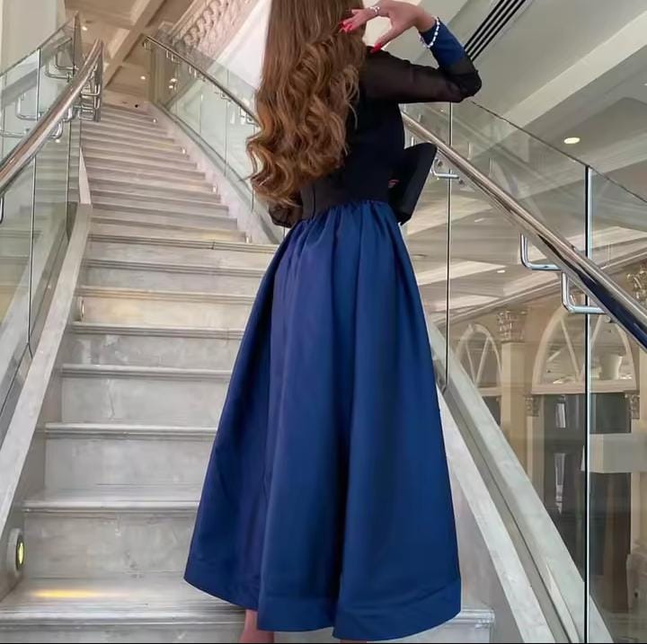 Women's A-Line Long Sleeves Pleats Party Dress B403982 Women's A-Line Long Sleeves Pleats Party Dress B403982