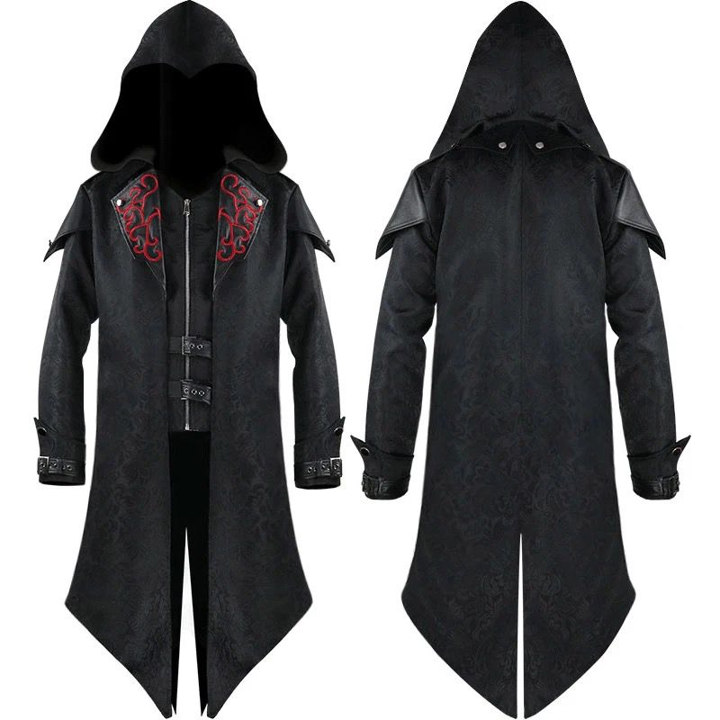 Men's Windbreaker Coat Spring And Autumn New Gothic Punk Brother Renaissance Uniform M S4168890 - Tuzzut.com Qatar Online Shopping