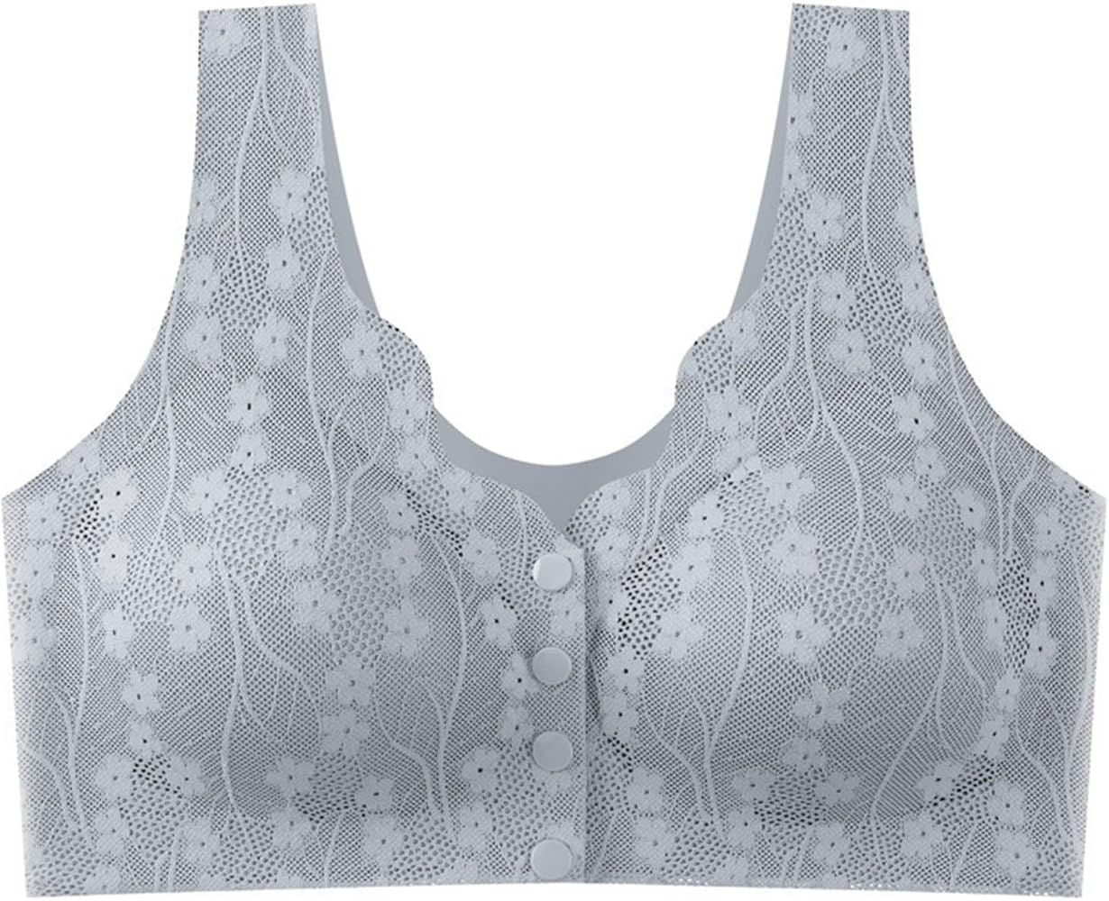 Lace Jacquard Front Button Plus Size Comfortable Bra B2200 Lace Jacquard Front Button Plus Size Comfortable Bra B2200