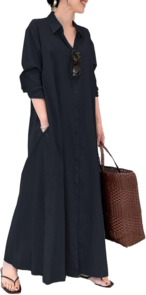 Women's Long Sleeve Casual Loose Fit Shirt   551996 - TUZZUT Qatar Online Shopping