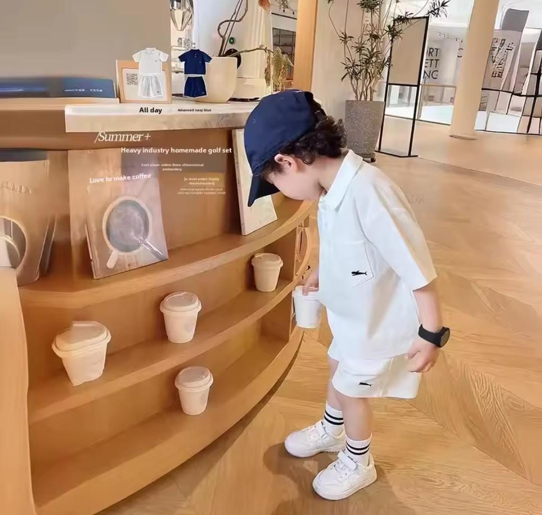 Children's Collar Stylish Boys Casual 2-Piece Set 1690768 Children's Collar Stylish Boys Casual 2-Piece Set 1690768