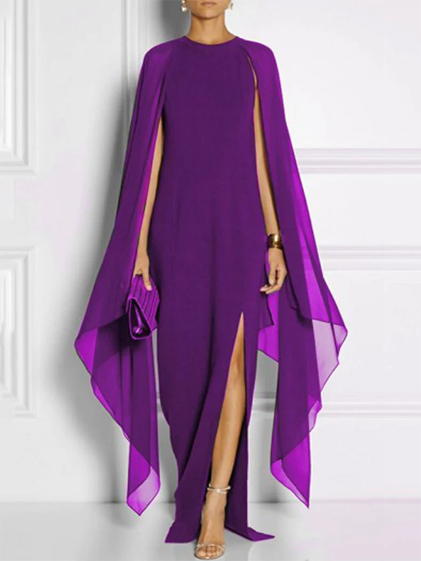 Loose Solid Color Round-Neck Maxi Dresses 115351 Loose Solid Color Round-Neck Maxi Dresses 115351