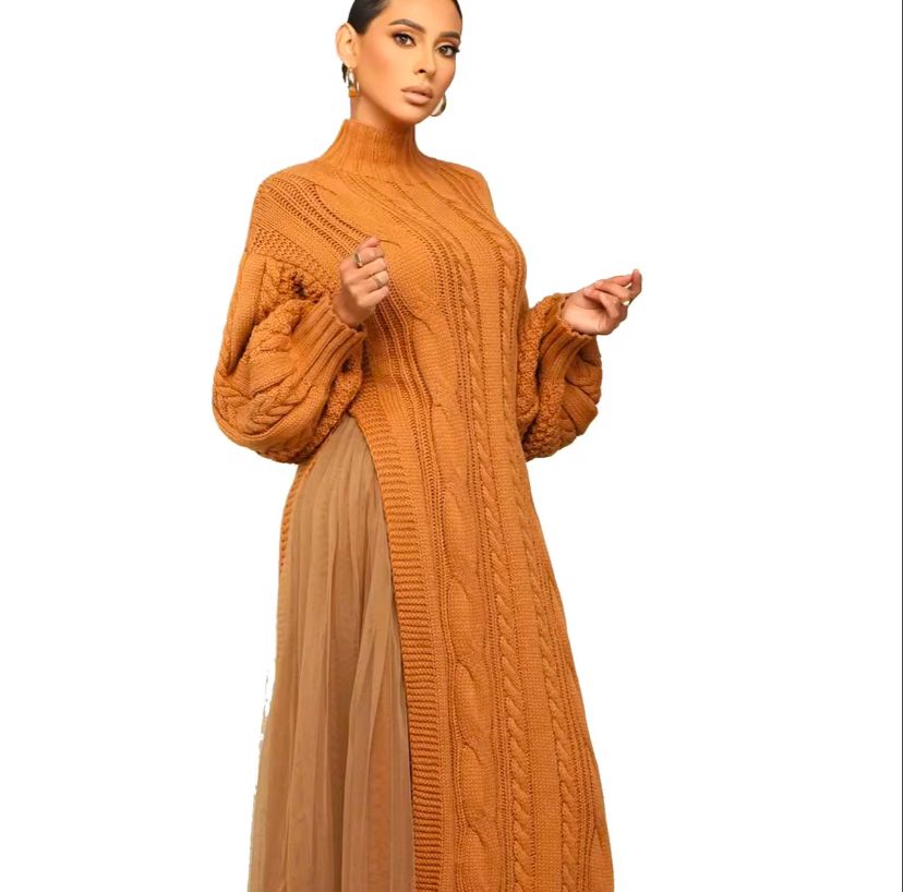 Women Knitting Abayas Dresses 984176 L Women Knitting Abayas Dresses 984176 L