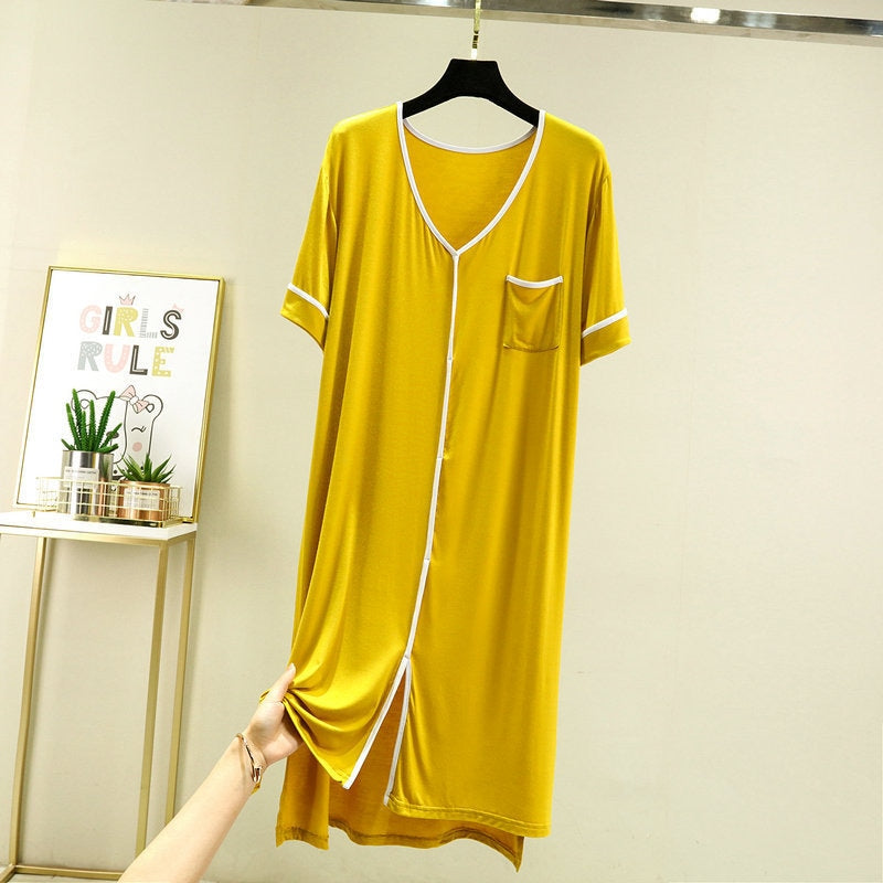 Women 's Short Sleeve Sleep Dress M 426663