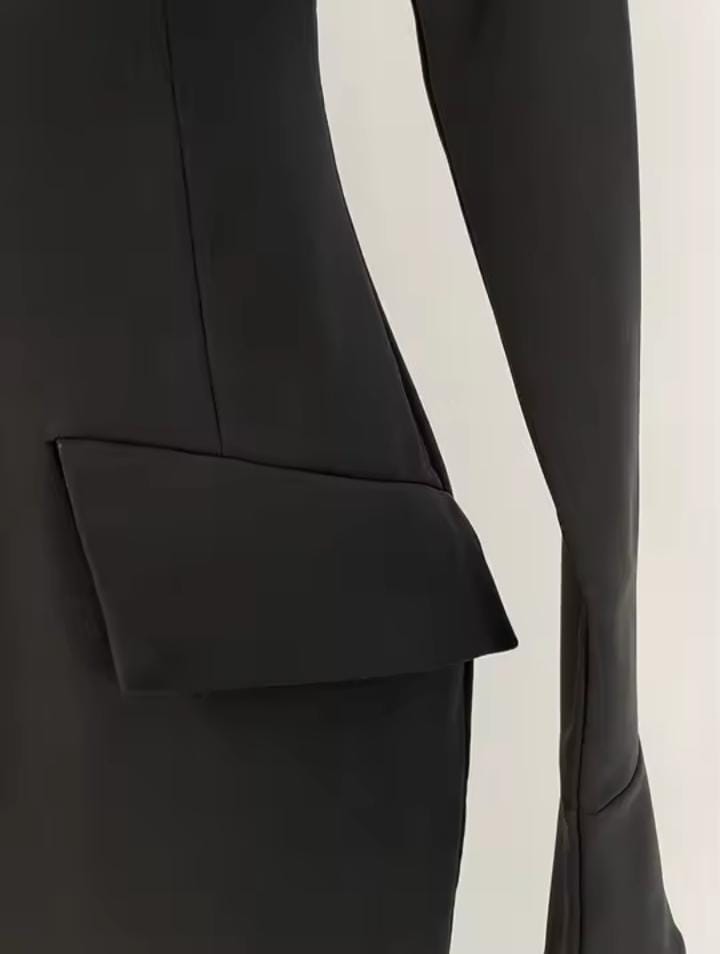 Women's Black Long Sleeve Slim Dress 592606 Women's Black Long Sleeve Slim Dress 592606