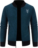 Mens Casual Full Zip Cardigan Sweaters Cable Knit Jacket Sweater           139600 - TUZZUT Qatar Online Shopping