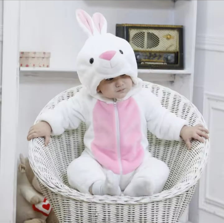 Baby White Rabbit Costume Kigurumi Cartoon Animal Onesie Infant Toddler Jumpsuit B304055 Baby White Rabbit Costume Kigurumi Cartoon Animal Onesie Infant Toddler Jumpsuit B304055