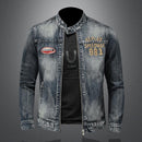 Men' Player Graphic Print Denim Jacket Pockets Casual 171454 - TUZZUT Qatar Online Shopping