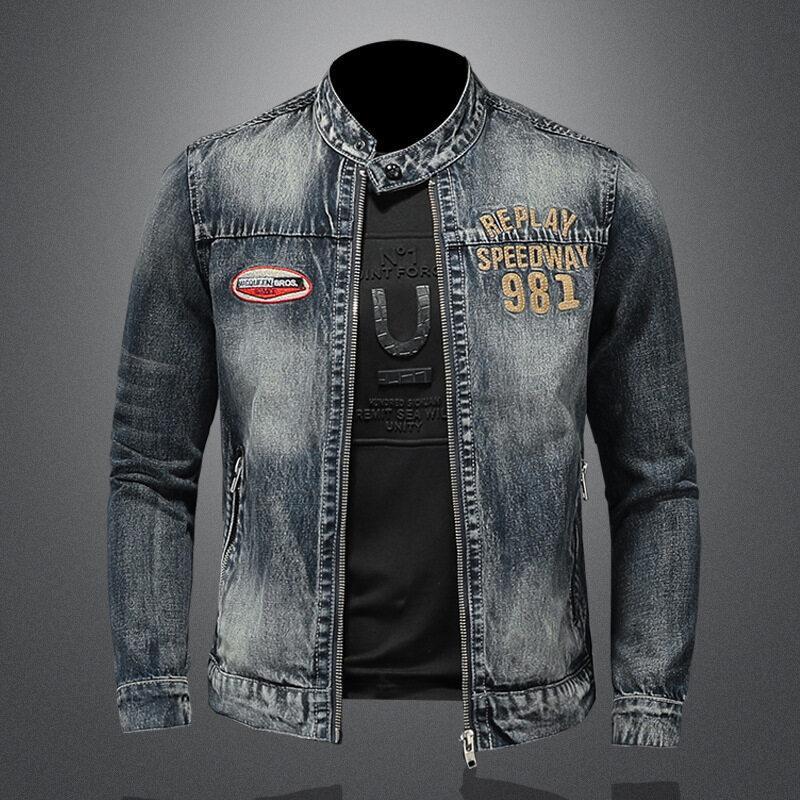 Men' Player Graphic Print Denim Jacket Pockets Casual 171454 Men' Player Graphic Print Denim Jacket Pockets Casual 171454
