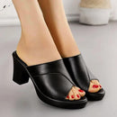 Chunky Heel Slide Womens Sandals Heels Platform Heel Open toe Sandals   B426680 - TUZZUT Qatar Online Shopping