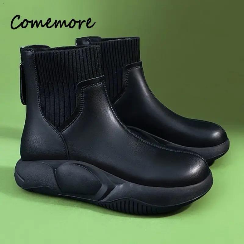 Comemore Platform Flats Sports Chelsea Boots Walking Running Women Shoes