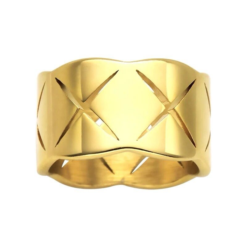 Designer Fashion Ring High Quality Titanium Steel Couple Rings -S3901742 - Tuzzut.com Qatar Online Shopping