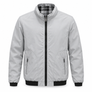 Men’s Light Grey Stand-Collar Zip-Up Winter Jacket TMY26491 - XL