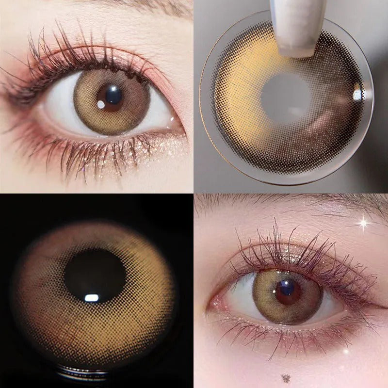 Unibling Creamy Highlights Yellow Contact Lenses for Eyes (1 Pair) Unibling Creamy Highlights Yellow Contact Lenses for Eyes (1 Pair)