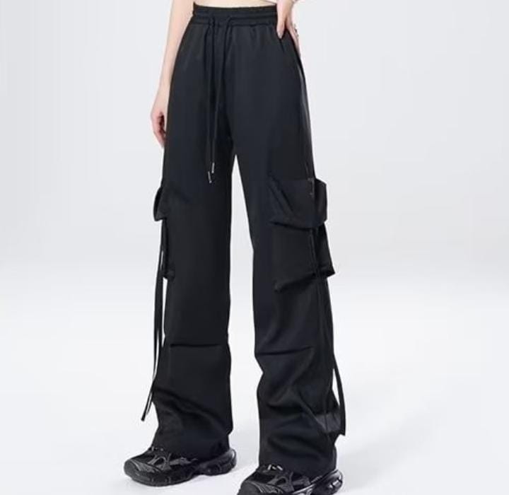 Women Cargo Big Pockets High Waist Pants 611768 Women Cargo Big Pockets High Waist Pants 611768