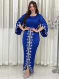 Women's Long Sleeve Geometry Beads/Pearls/Rice Beads Modest Fashion Dress 445355