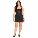 Women’s Black Red-Spider Graphic Cami Mini Dress SDR 4033 - M
