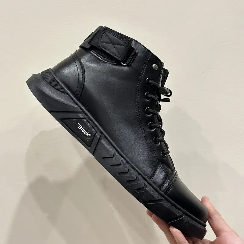 Black with Zipper Closure Ankle Boots YL718 - TUZZUT Qatar Online Shopping