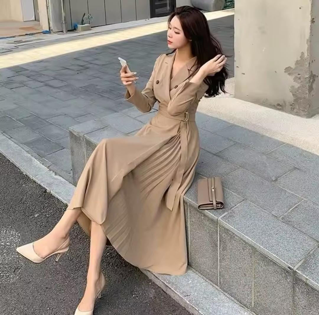 New Women Casual V-neck Long Sleeve Dress B-310662 New Women Casual V-neck Long Sleeve Dress B-310662