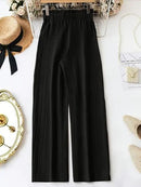 Relaxiva Plus Size Women's Solid Color Simple Sweater Pants   S4989038 - TUZZUT Qatar Online Shopping