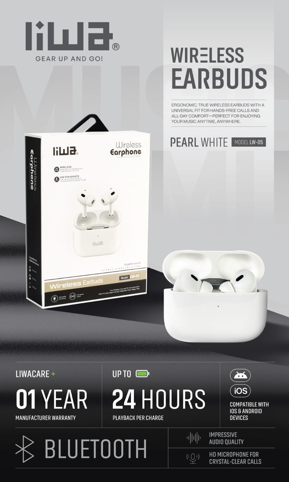 Liwa Wireless Earphone LW05 Liwa Wireless Earphone LW05