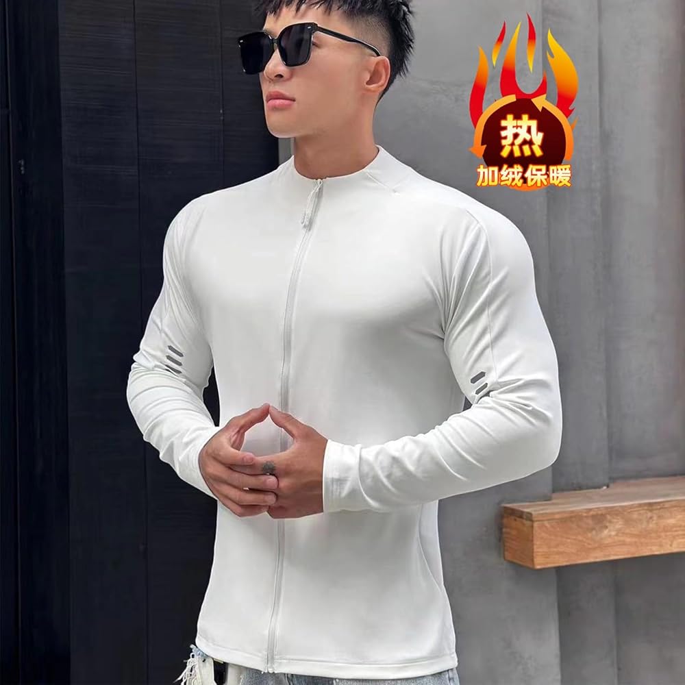 Mens Training Sports Zipper Long Sleeved Shapewear S379201 Mens Training Sports Zipper Long Sleeved Shapewear S379201
