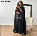 Women's Chiffon Long Sleeve Straight Maxi Dress    B-372867 - TUZZUT Qatar Online Shopping