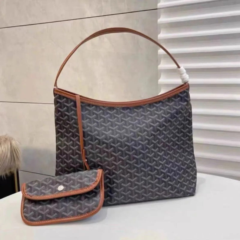 Large Capacity Faux Leather Hobo Tote Bag S5081560 - TUZZUT Qatar Online Shopping