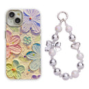 Iphone14pro Fancy type Phone Case with Pearl Beaded Wrist Strap MF 1970