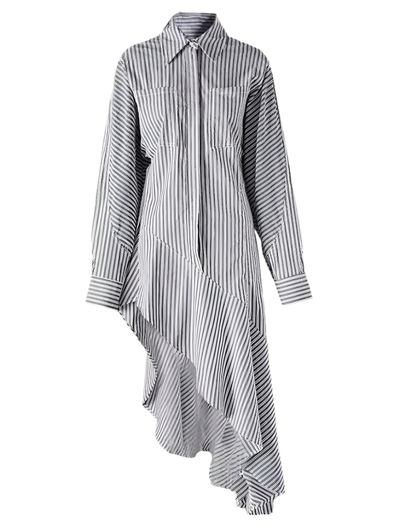 Women New Lapel Long Sleeve Shirt Fashion Tide 123665 - TUZZUT Qatar Online Shopping